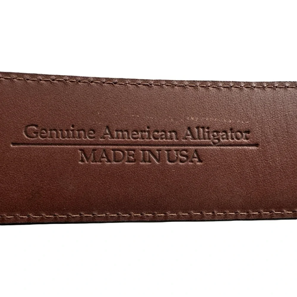 Bespoke Deep Green American Alligator USA Made Belt Size 32 No Holes NWT New